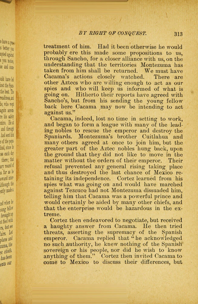 Scan 0325 of By right of conquest, or, With Cortez in Mexico