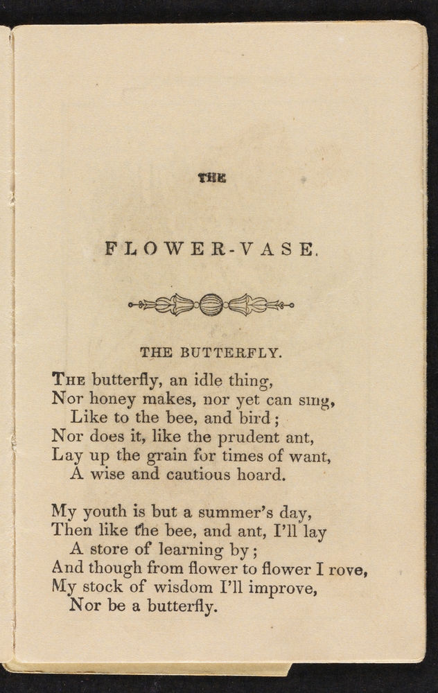 Scan 0005 of The flower-vase, or, Pretty poems for good little children