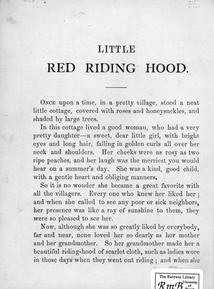 Scan 0002 of Little Red Riding Hood