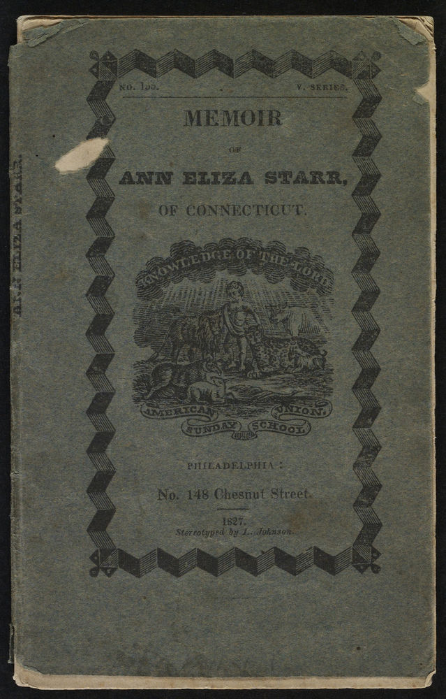 Scan 0001 of Memoir of Ann Eliza Starr of Connecticut