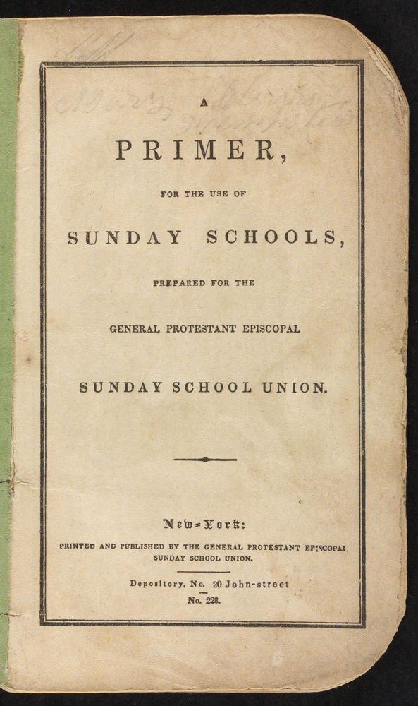 Scan 0003 of A primer for the use of Sunday schools