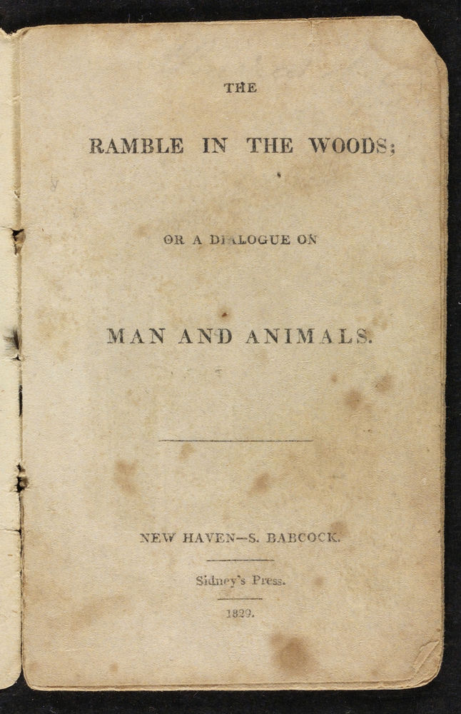 Scan 0003 of The ramble in the woods, or, A dialogue on man and animals