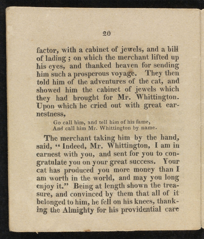 Scan 0020 of The renowned history of Richard Whittington and his cat