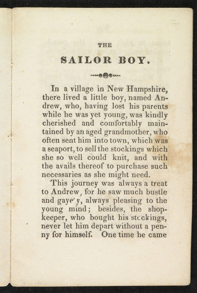 Scan 0005 of The sailor boy, or, The first and last voyage of little Andrew