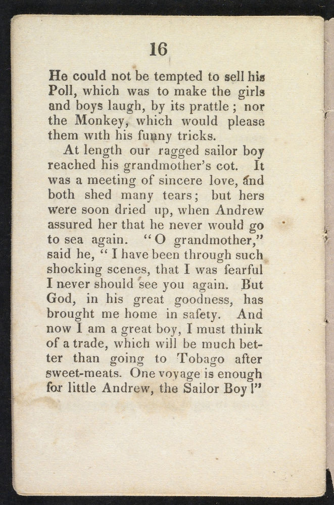 Scan 0018 of The sailor boy, or, The first and last voyage of little Andrew