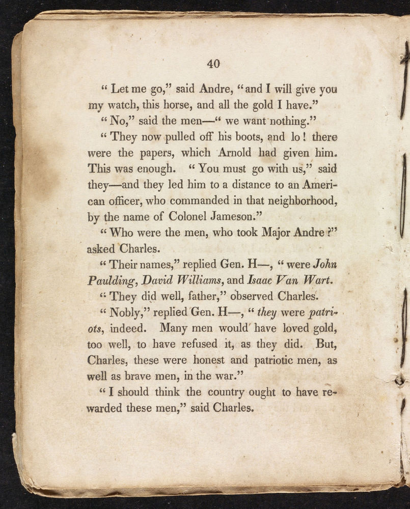 Scan 0040 of Stories about Arnold the traitor, Andre the spy, and Champe the patriot