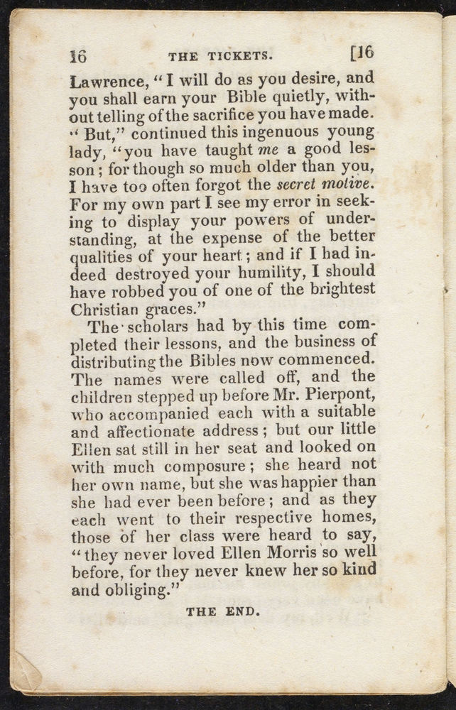 Scan 0018 of The tickets, or, A story for Sabbath scholars