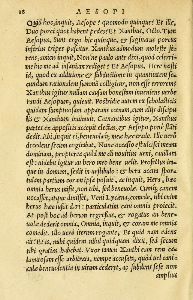 Scan 0022 of Aesopi Phrygis et aliorum fabulae