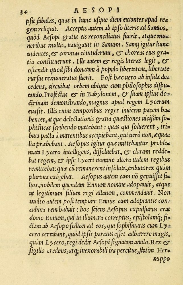 Scan 0038 of Aesopi Phrygis et aliorum fabulae