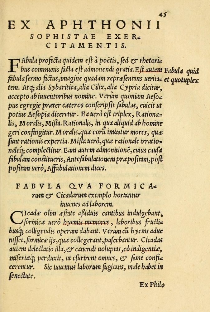 Scan 0049 of Aesopi Phrygis et aliorum fabulae