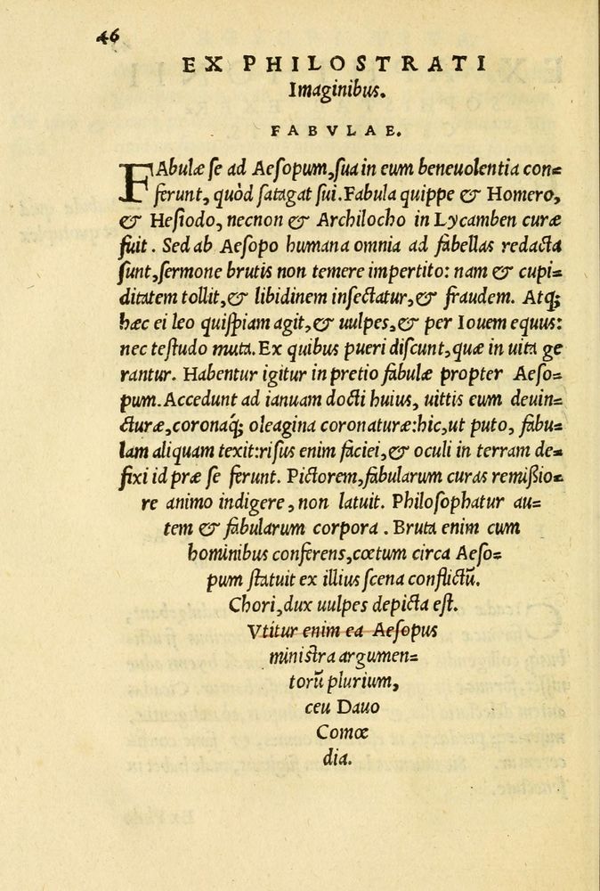Scan 0050 of Aesopi Phrygis et aliorum fabulae