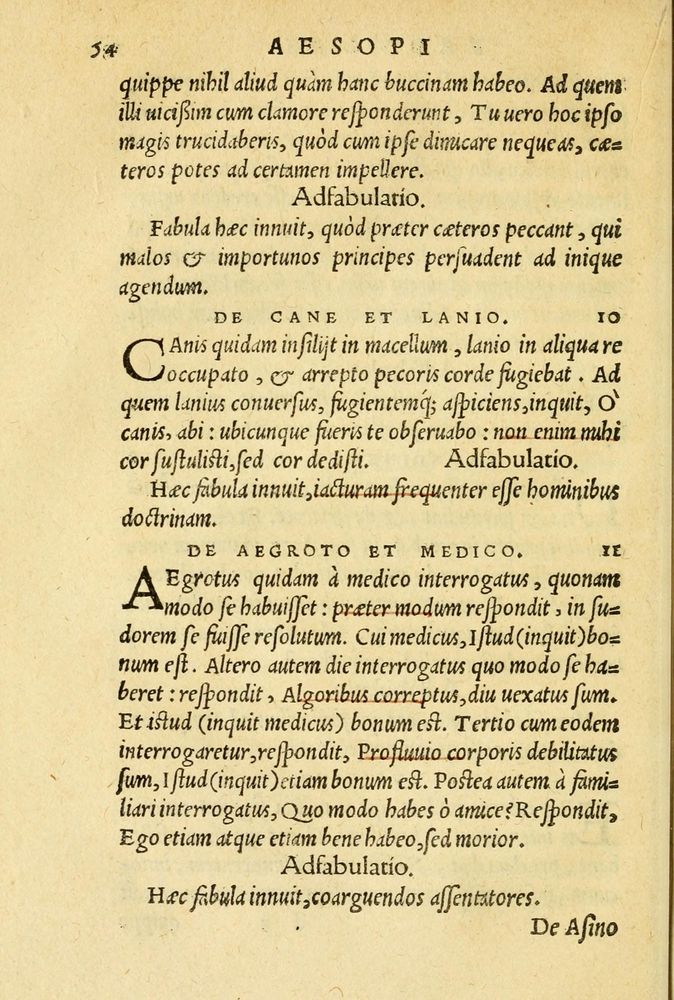 Scan 0058 of Aesopi Phrygis et aliorum fabulae
