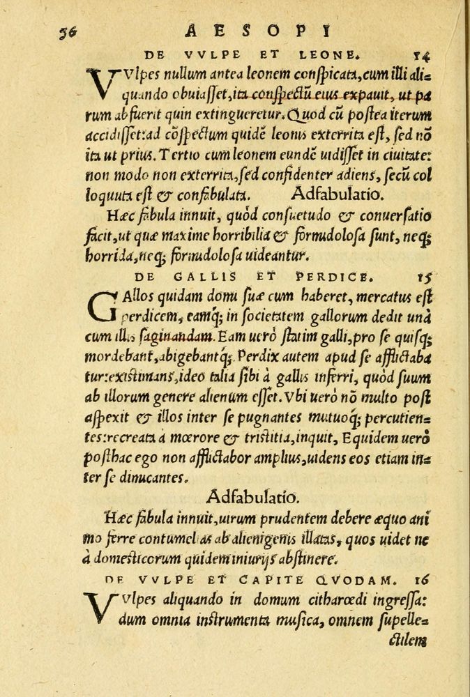 Scan 0060 of Aesopi Phrygis et aliorum fabulae