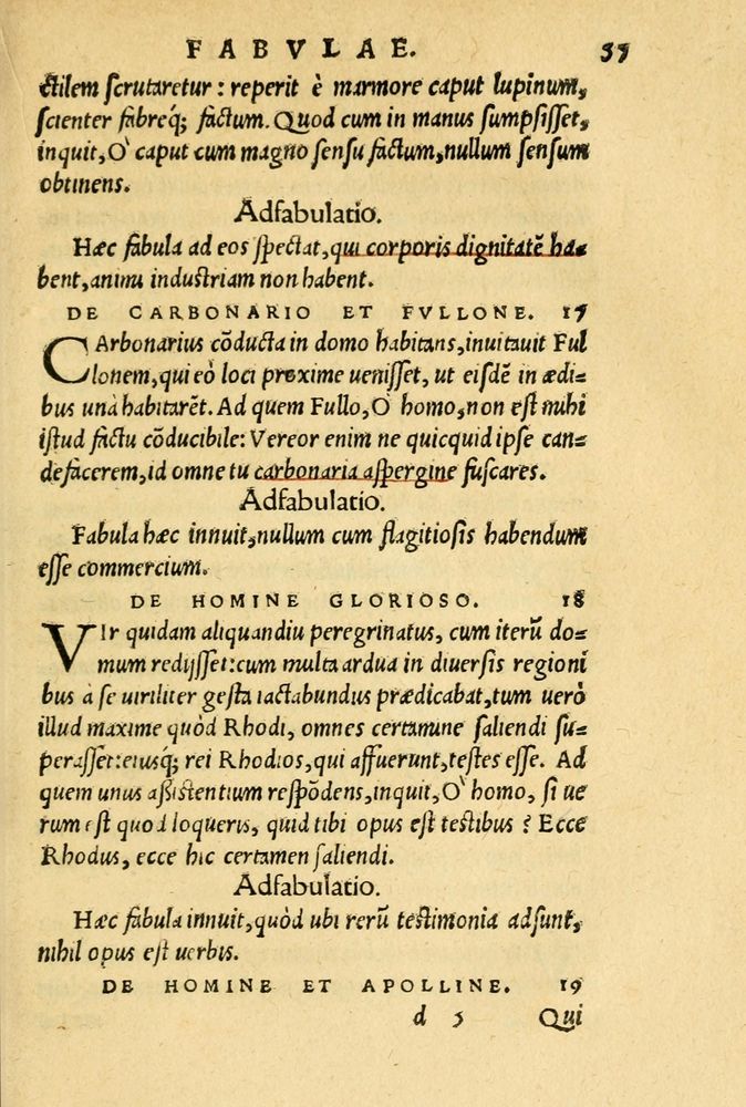 Scan 0061 of Aesopi Phrygis et aliorum fabulae