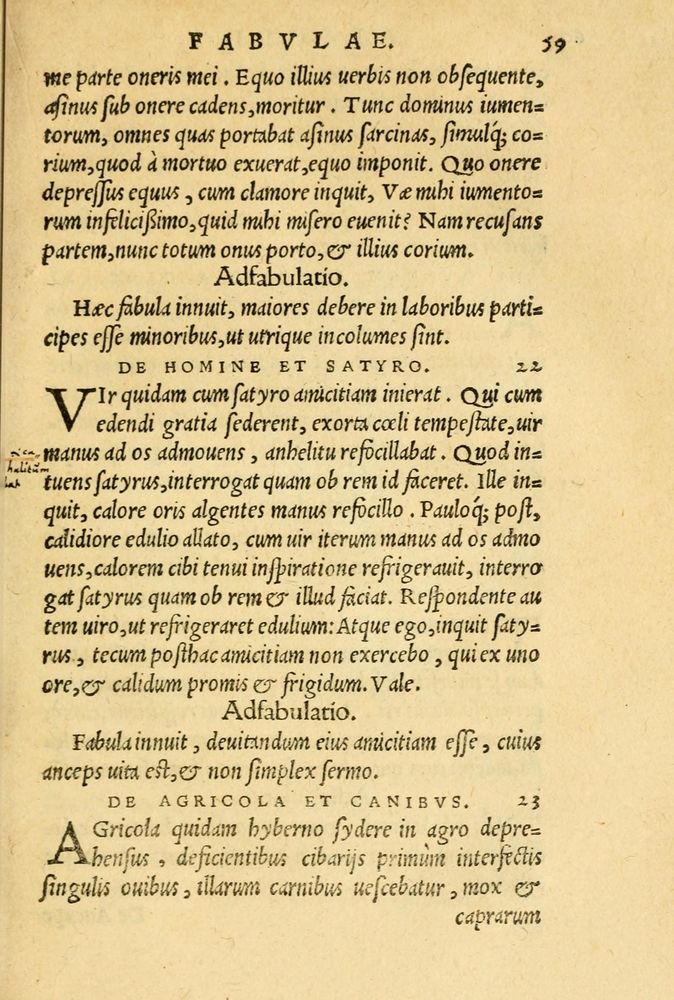 Scan 0063 of Aesopi Phrygis et aliorum fabulae