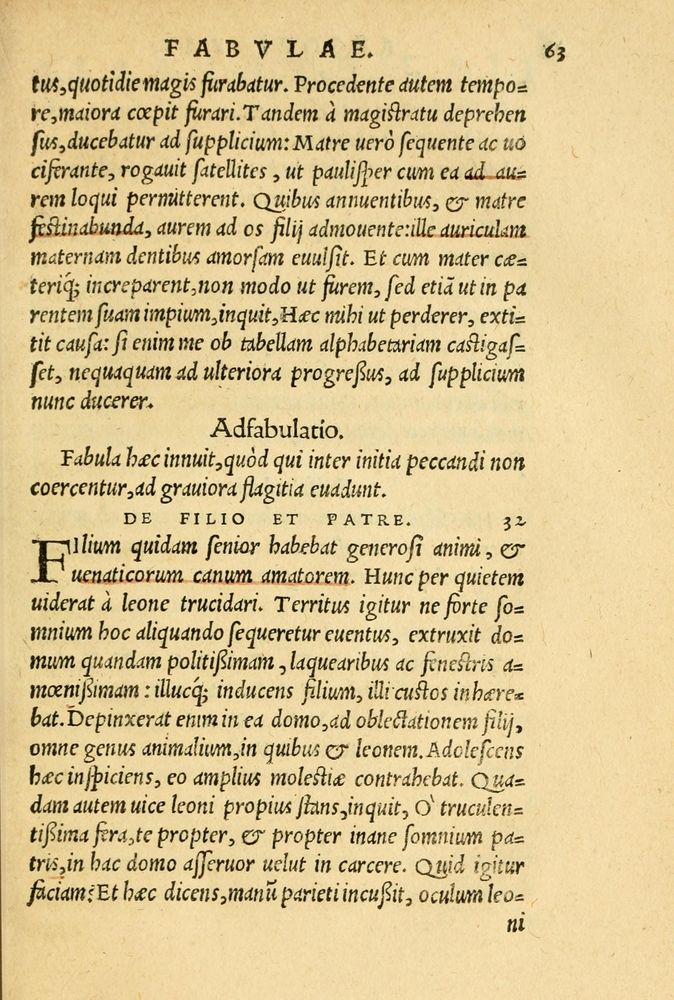 Scan 0067 of Aesopi Phrygis et aliorum fabulae