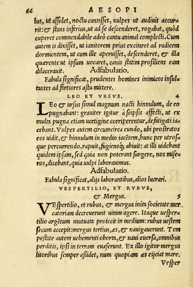 Scan 0070 of Aesopi Phrygis et aliorum fabulae