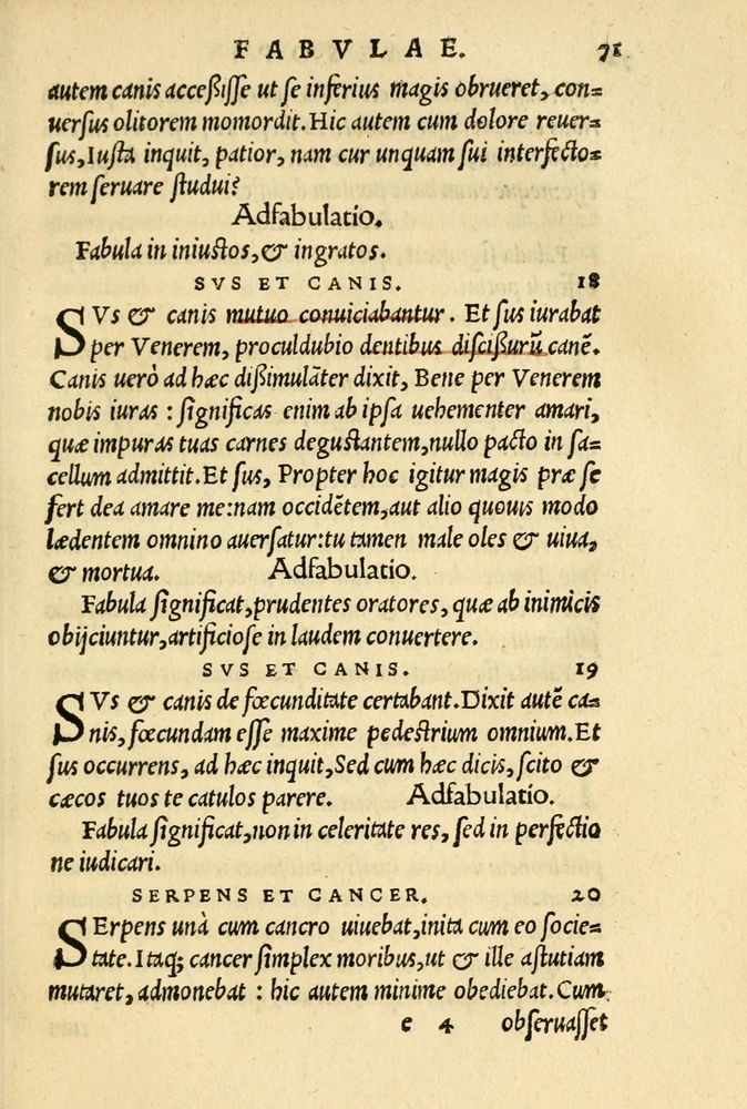 Scan 0075 of Aesopi Phrygis et aliorum fabulae