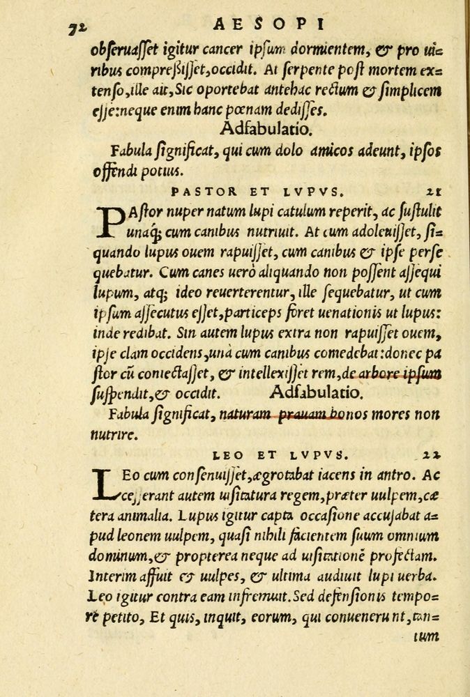Scan 0076 of Aesopi Phrygis et aliorum fabulae