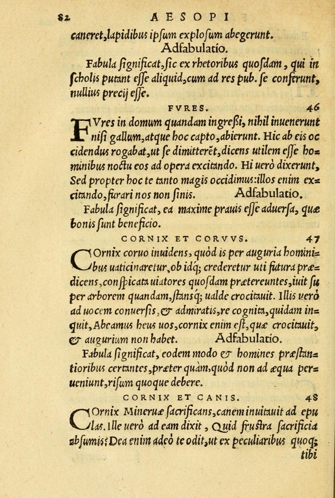 Scan 0086 of Aesopi Phrygis et aliorum fabulae