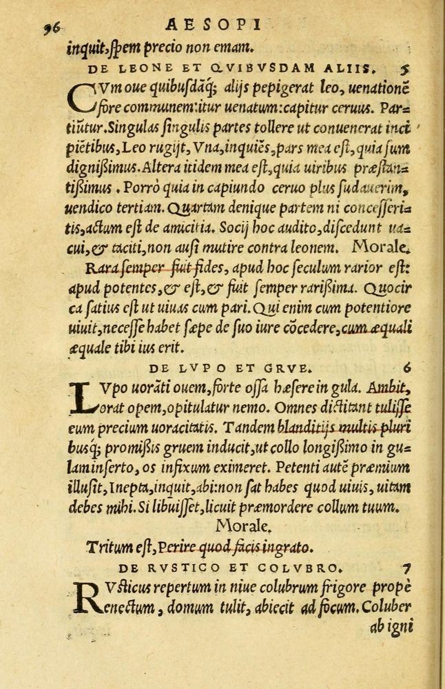 Scan 0100 of Aesopi Phrygis et aliorum fabulae