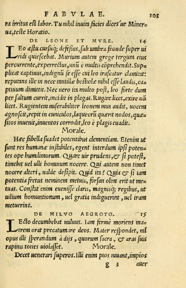 Scan 0105 of Aesopi Phrygis et aliorum fabulae