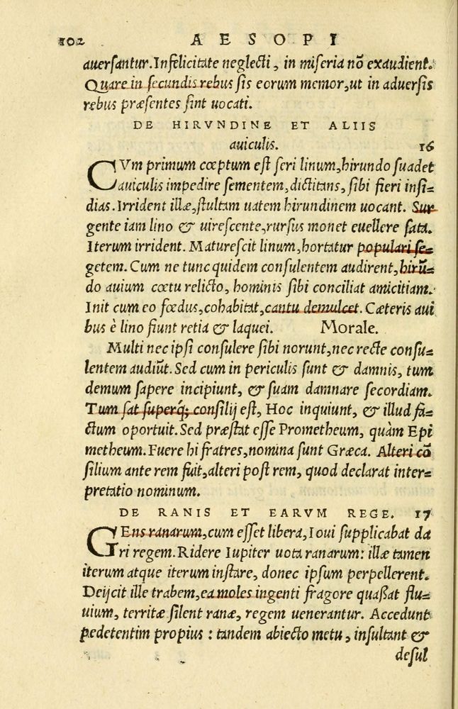 Scan 0106 of Aesopi Phrygis et aliorum fabulae
