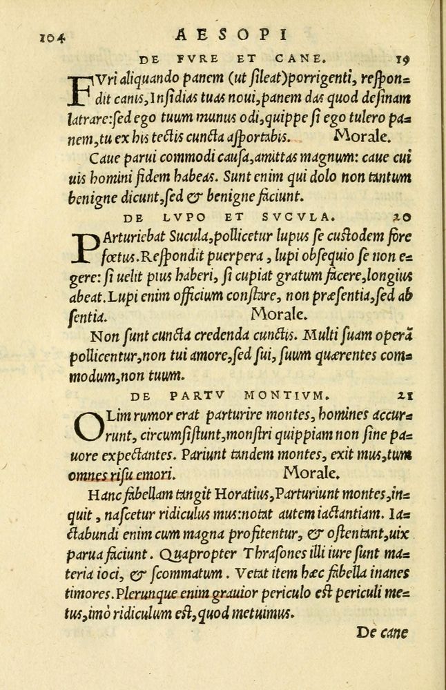 Scan 0108 of Aesopi Phrygis et aliorum fabulae