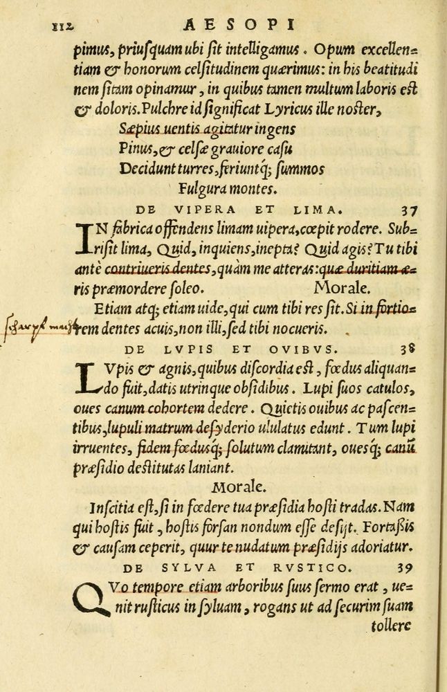 Scan 0116 of Aesopi Phrygis et aliorum fabulae