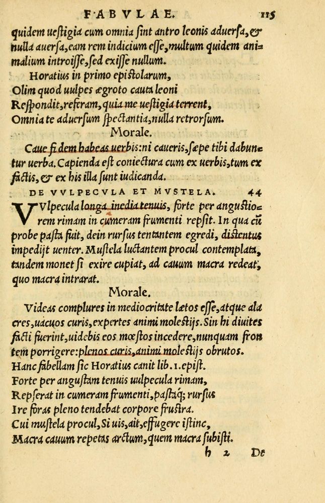 Scan 0119 of Aesopi Phrygis et aliorum fabulae