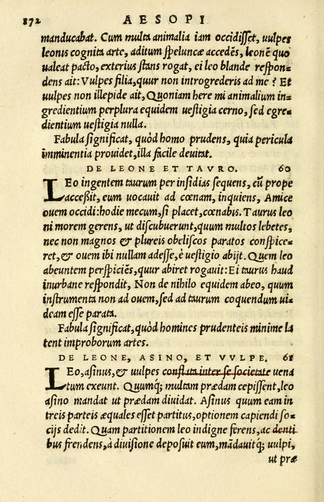Scan 0146 of Aesopi Phrygis et aliorum fabulae