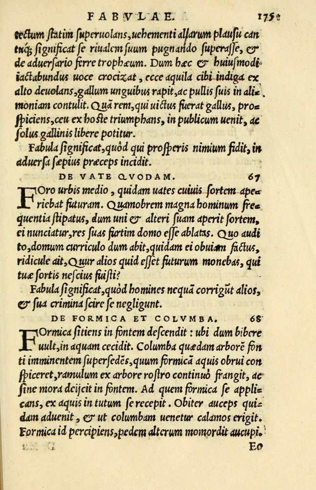 Scan 0149 of Aesopi Phrygis et aliorum fabulae