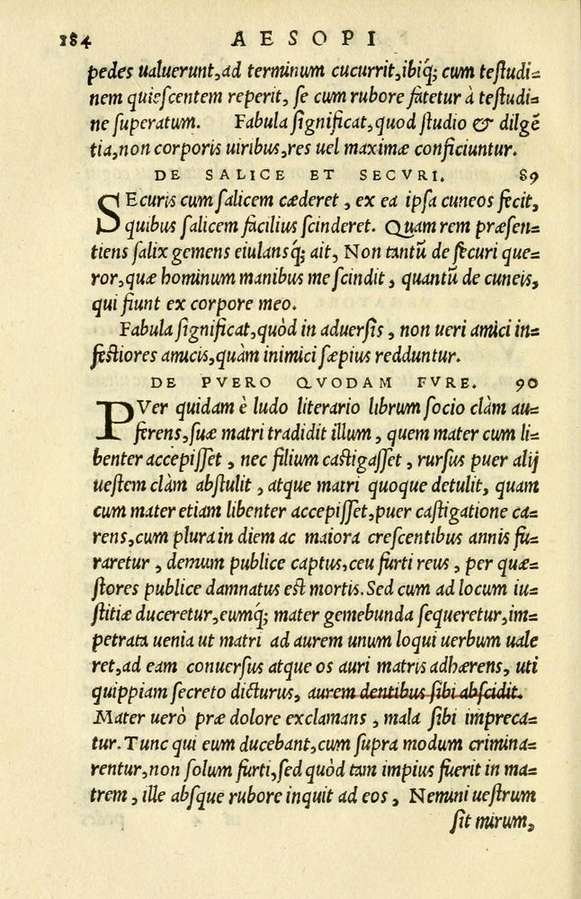Scan 0158 of Aesopi Phrygis et aliorum fabulae