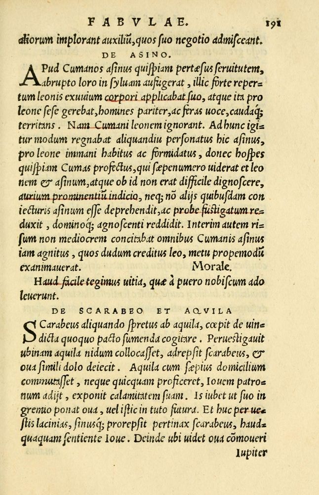 Scan 0165 of Aesopi Phrygis et aliorum fabulae