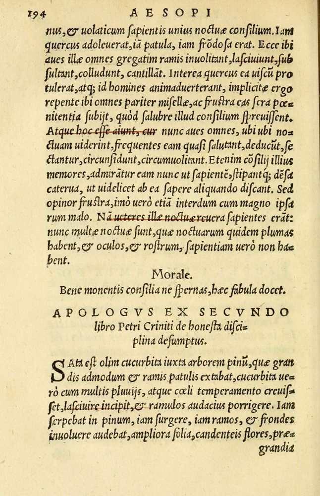 Scan 0168 of Aesopi Phrygis et aliorum fabulae