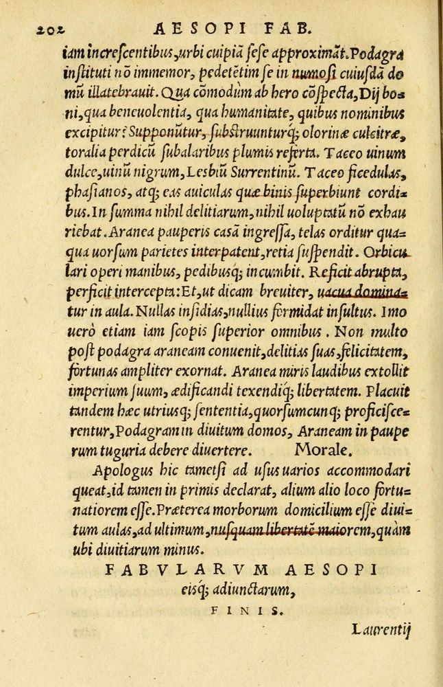 Scan 0176 of Aesopi Phrygis et aliorum fabulae