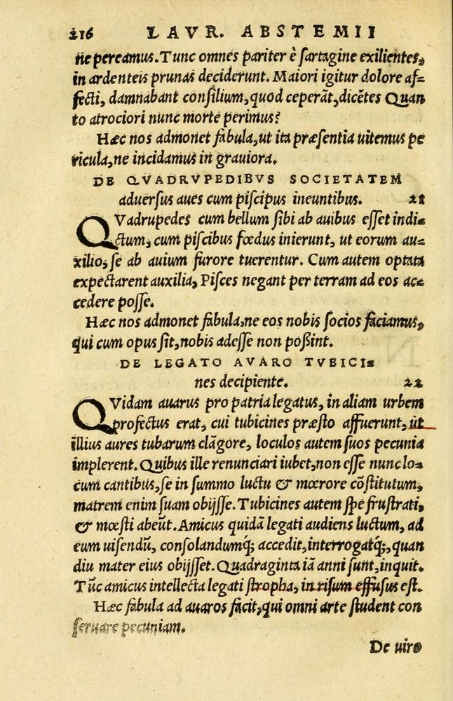 Scan 0190 of Aesopi Phrygis et aliorum fabulae