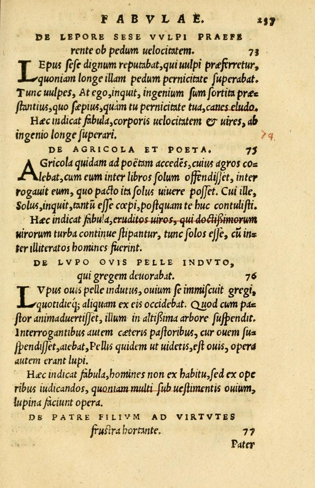 Scan 0211 of Aesopi Phrygis et aliorum fabulae