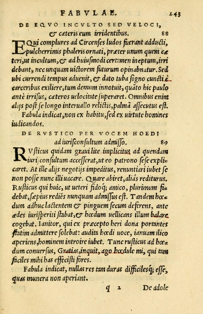 Scan 0217 of Aesopi Phrygis et aliorum fabulae