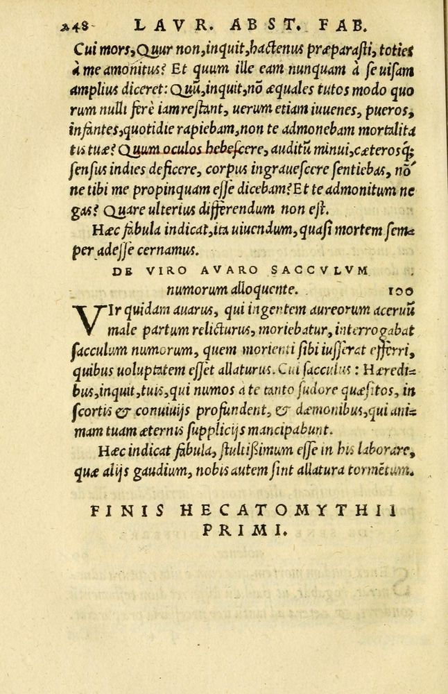 Scan 0222 of Aesopi Phrygis et aliorum fabulae