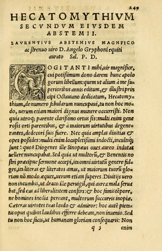 Scan 0223 of Aesopi Phrygis et aliorum fabulae