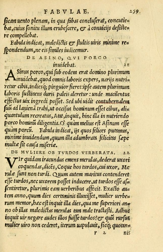 Scan 0233 of Aesopi Phrygis et aliorum fabulae