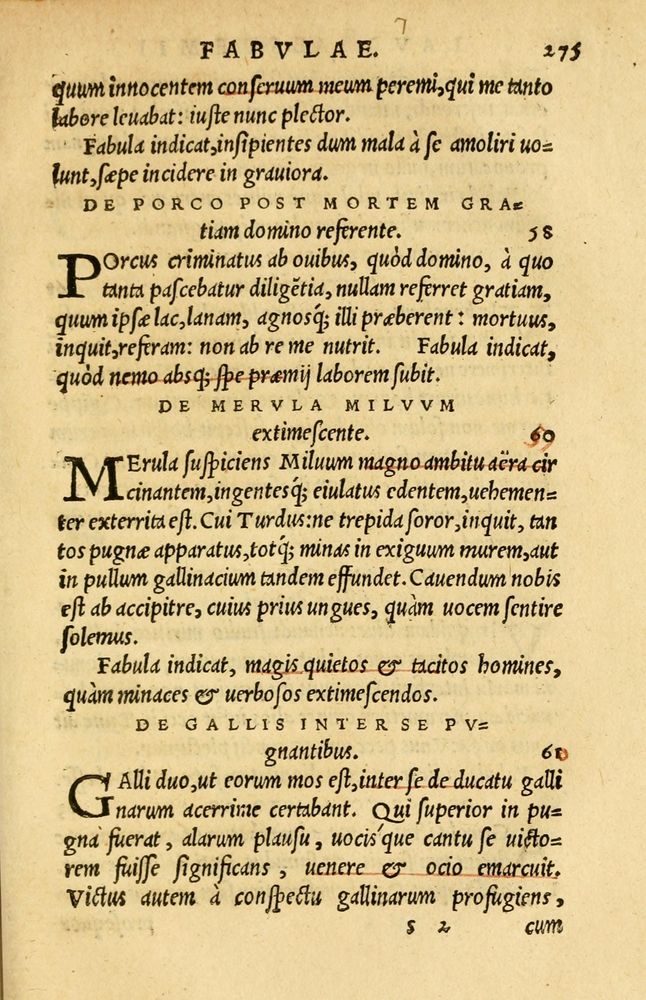 Scan 0249 of Aesopi Phrygis et aliorum fabulae