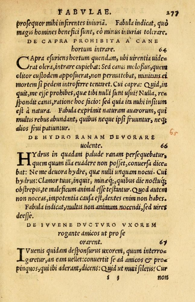 Scan 0251 of Aesopi Phrygis et aliorum fabulae