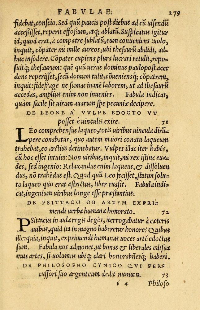 Scan 0253 of Aesopi Phrygis et aliorum fabulae