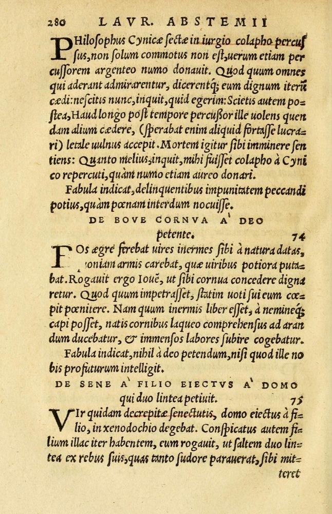 Scan 0254 of Aesopi Phrygis et aliorum fabulae