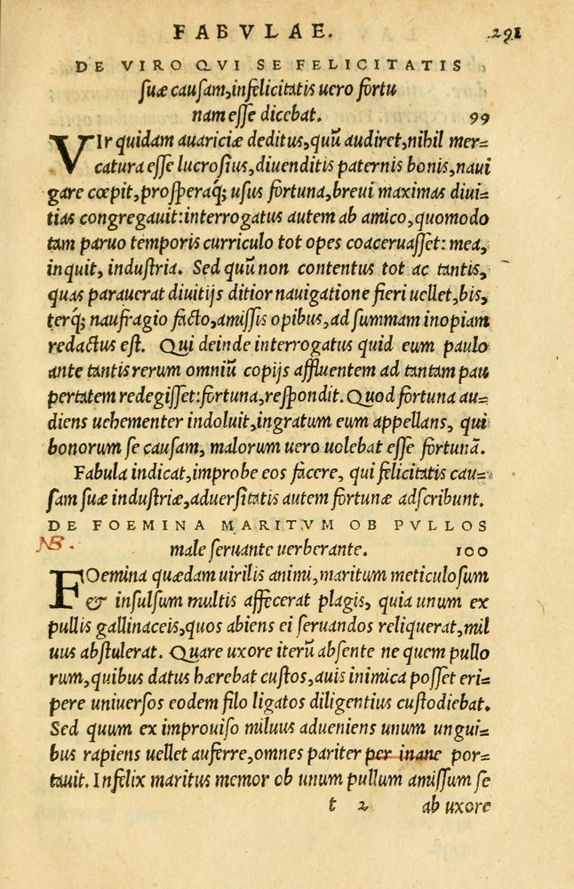 Scan 0265 of Aesopi Phrygis et aliorum fabulae