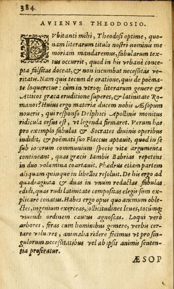 Scan 0386 of Aesopi Phrygis Fabulae