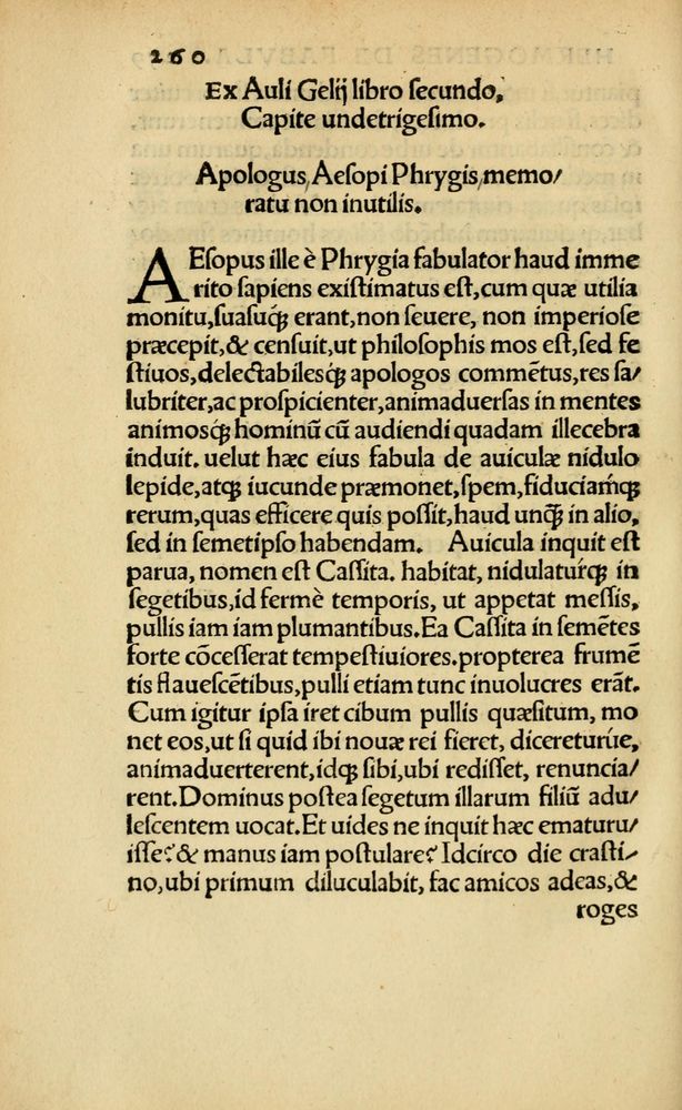 Scan 0264 of Aesopi Phrygis vita et fabellae