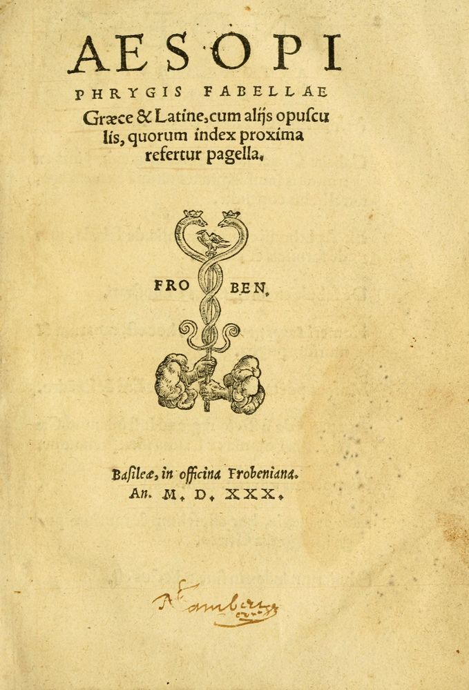 Scan 0005 of Aesopi Phrygis fabellae græce & latine
